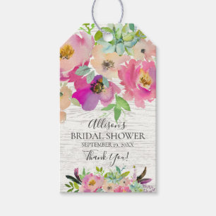 Succules floral Brautparty Gefälligkeitstablett Geschenkanhänger