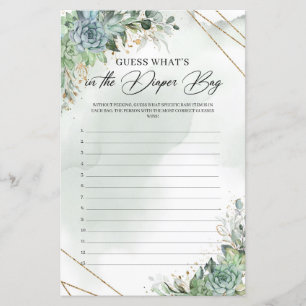 Succules Gold raten, was in der Windeltasche ist