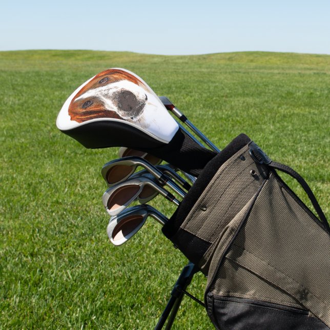 Such a looker, Basset Hound Dog Golf Headcover (In SItu)