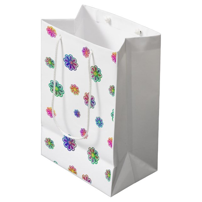Such dir einen Blumenstrauß aus Mittlere Geschenktüte (Vorderseite Schrägansicht)