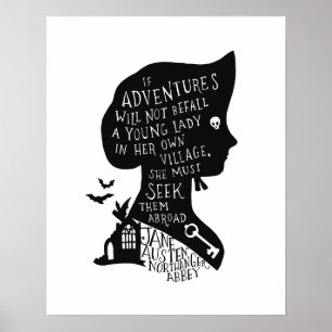 Suche Abenteuer Northanger Abbey Zitat Poster