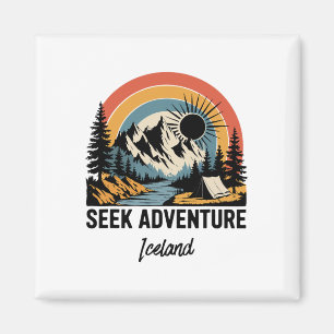 Suche Abenteuer Outdoor Island Urlaub Magnet