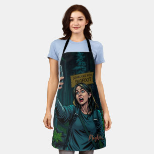 Suche Bigfoot Sasquatch Selfie Schürze