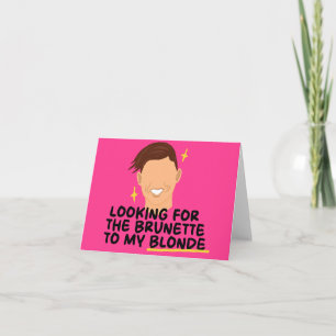 Suche die Brünette zu meinem Blond Dankeskarte