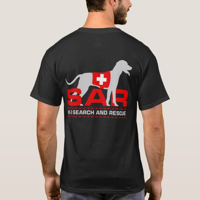 Suche K-9 und Rettung - SAR T-Shirt (Rückseite)
