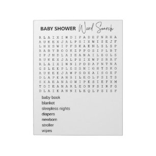 Suche nach Baby Showspielern Notizblock