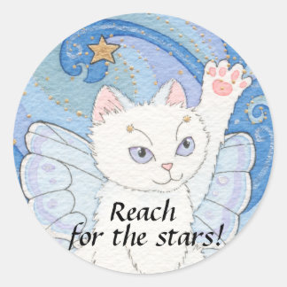 Suche nach dem Sternenaufkleber Runder Aufkleber