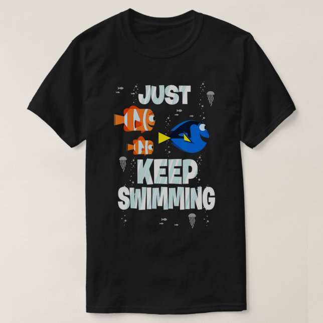 Suche nach Dory nur Behaltend Schwimmen T-Shirt (Design vorne)