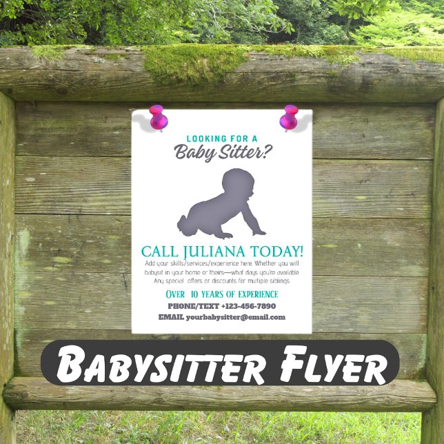 Suche nach einem Baby Sitter Business Baby Flyer (Von Creator hochgeladen)