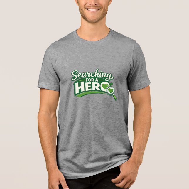 Suche nach einem Donor-Held Tri-Blend Shirt (Vorderseite)