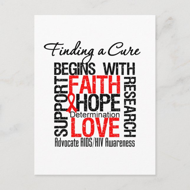 Suche nach einem Heilmittel gegen AIDS Postkarte (Vorderseite)