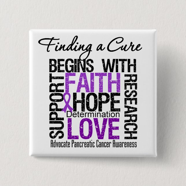 Suche nach einer Heilung für Pankreaskrebs Button (Vorderseite)