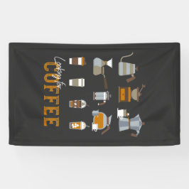 Suche nach köstlichen Kaffee-Drinks Banner