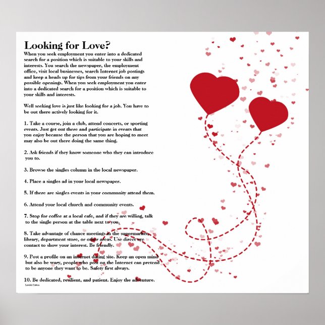 Suche nach Liebe Poster (Vorne)