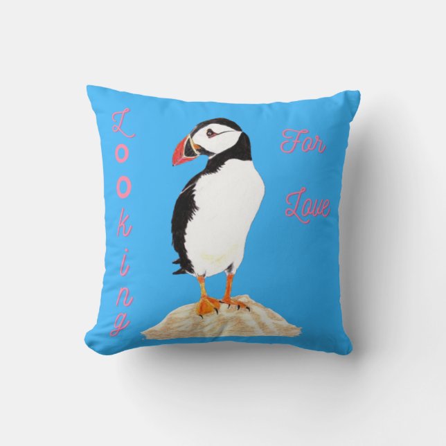 Suche nach Liebe Puffin Kissen (Vorderseite)