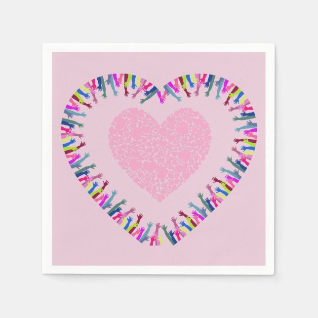 Suche nach Liebe Serviette (Vorderseite)