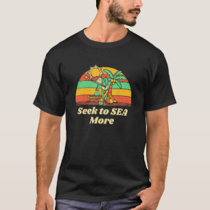 Suche nach Meer mehr Strand Sommer Meer tropischen T-Shirt