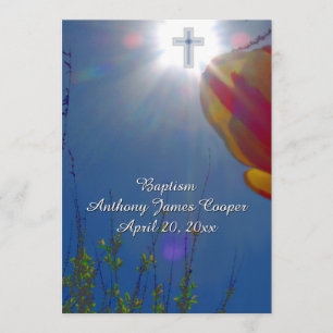 Suche nach Sky BABY BOY BAPTISM CHRISTENING Einladung