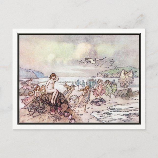 Suche nach Water Babys von Warwick Goble Postkarte (Vorderseite)