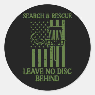 Suche Rescue keine Festplatte hinter Flag Frisbee Runder Aufkleber