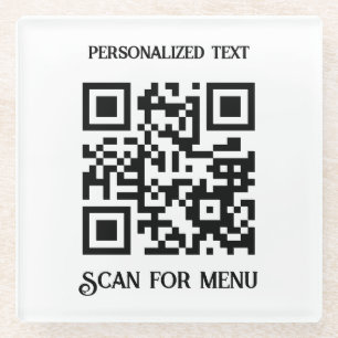Suchen nach Menu QRcode mit Personalisierung No BG Glasuntersetzer
