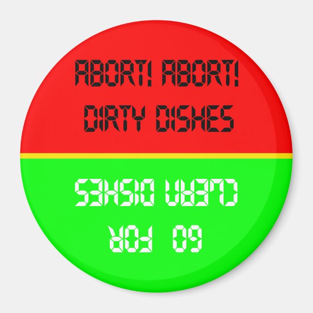 Suchen Sie das Magnet für saubere/rote/grüne Gesch (Vorne)