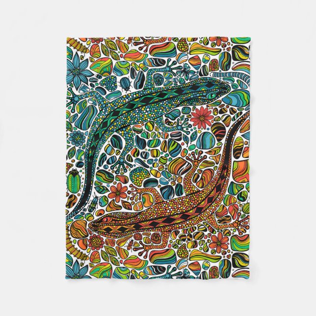 Suchen Sie die Geckos Fleecedecke (Vorderseite)