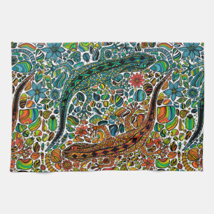 Suchen Sie die Geckos Geschirrtuch