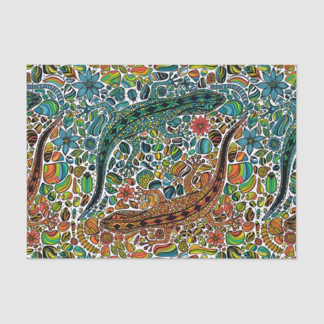 Suchen Sie die Geckos Seidenpapier (Vorderseite)