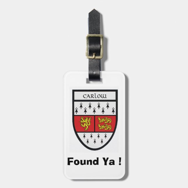 Suchen Sie die Personalisierte Carlow Landkreis ID Gepäckanhänger (Vorderseite vertikal)