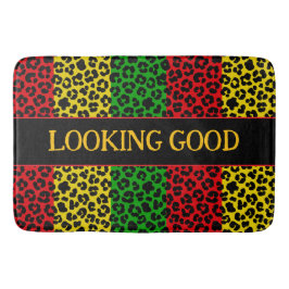 Suchen Sie gute Zitate Rasta Leopard Print Badematte