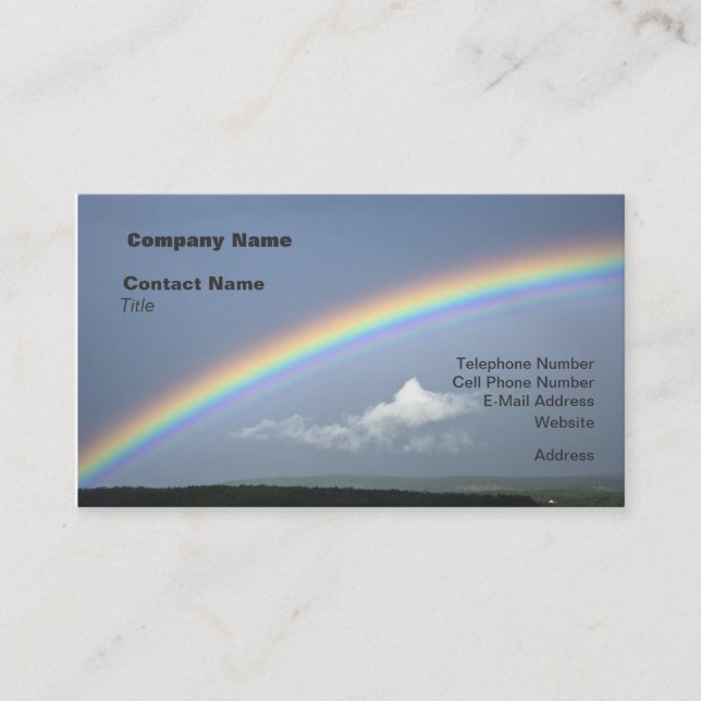 Suchen Sie nach Rainbow Business Cards Visitenkarte (Vorderseite)
