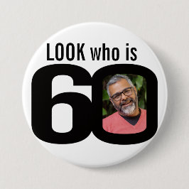 Suchen Sie, wer 60 Foto Schwarz-Weiß-Taste/Abzeich Button