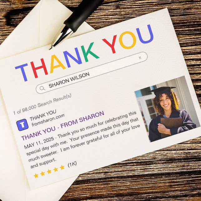 Suchergebnis Website Dankeskarte (Website Search Result Thank You Card
)