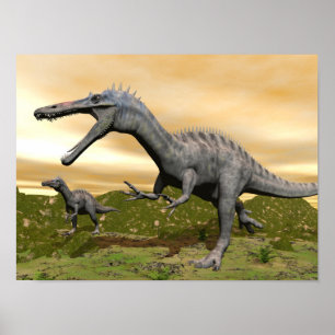 Suchomimus Dinosaurier - 3D übertragen Poster