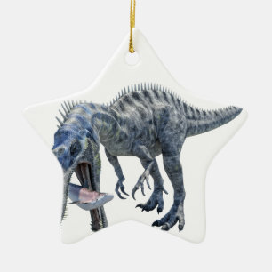 Suchomimus Dinosaurier, der einen Haifisch isst Keramik Ornament