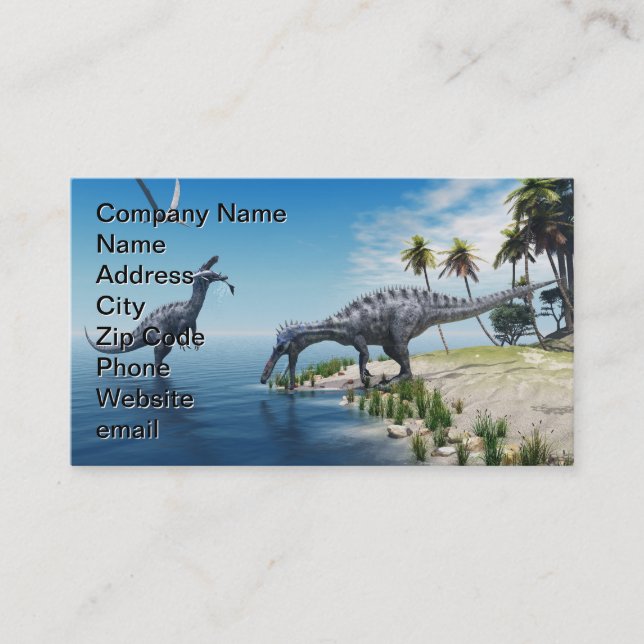 Suchomimus Dinosaurs Business Card Visitenkarte (Vorderseite)