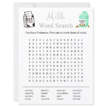 Suchspiel für Milch Word