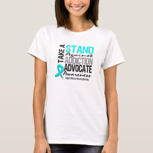 Sucht-Erholung nehmen einen Stand gegen Sucht T-Shirt