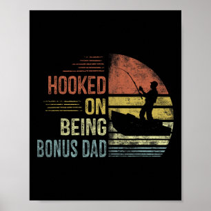 Süchtig aufs Bonus-Daddy-Fischen Geschenke Papa Va Poster