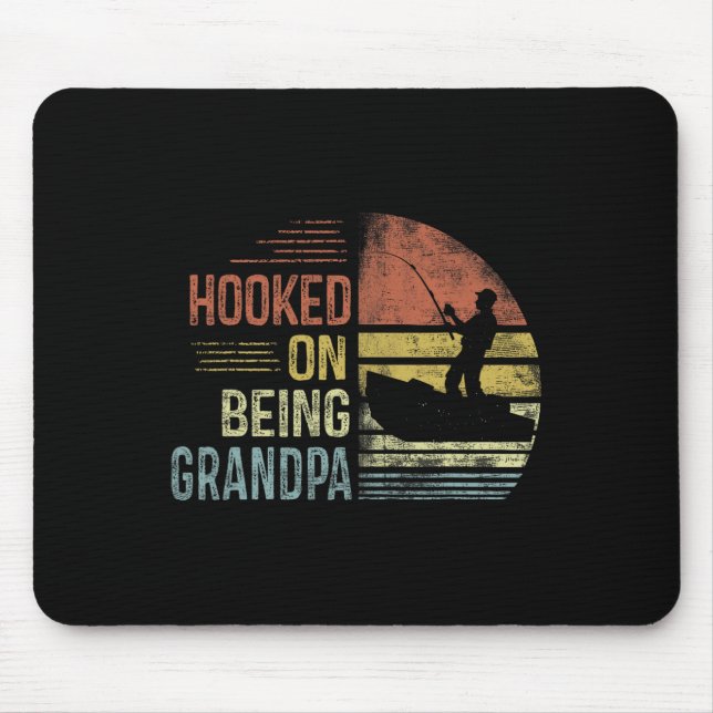 Süchtig danach, Opa-Angeln Geschenke Opa zu sein Mousepad (Vorne)