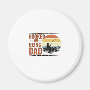Süchtig Nach Dem Dad Vintage Fishing Shirt Design_ Magnet
