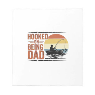 Süchtig Nach Dem Vater Sein Vintage Fishing Shirt  Notizblock