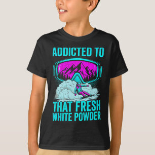 Süchtig nach diesem weißen Pulver 80er 90er Retro- T-Shirt