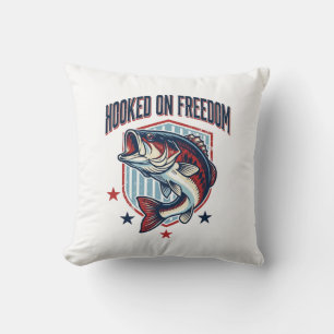 Süchtig Nach Freiheit Vintage-Bass-Angler-Shirt-De Kissen