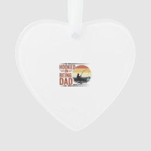 Süchtig Nach Sein Dad Vintage Fishing Shirt Design Ornament