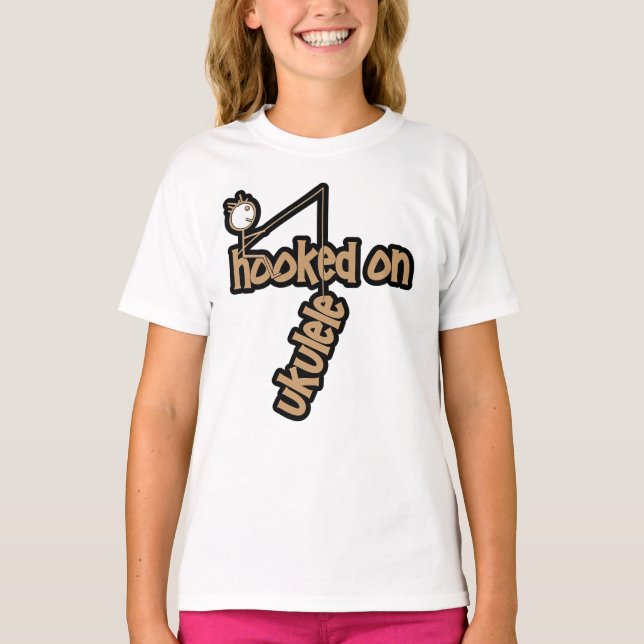 Süchtig nach Ukulele T-Shirt (Vorderseite)