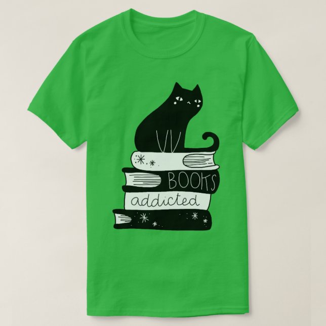 süchtige Bücher T-Shirt (Design vorne)