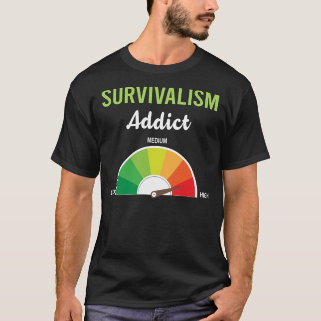 Suchtprävention Überleben T-Shirt (Vorderseite)