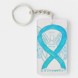 Suchtstoff-Erholung Engel Awareness Ribbon Schlüs Schlüsselanhänger
